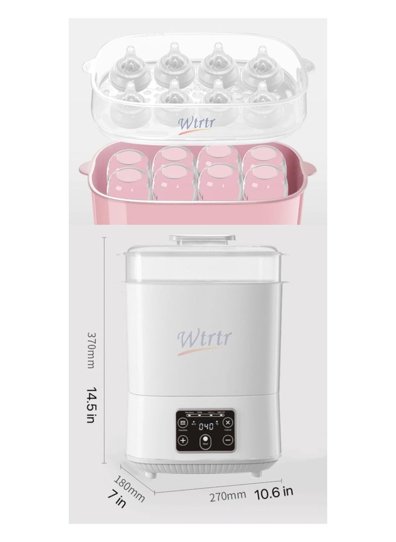 Wtrtr - Wtrtr Baby Bottle Sterilizer, Electric Steam Bottle Sterilizer and Dryer, 5-in-1 Baby Bottle Sanitizer Universal Fit for All Baby Items Accessories, white - Image 1