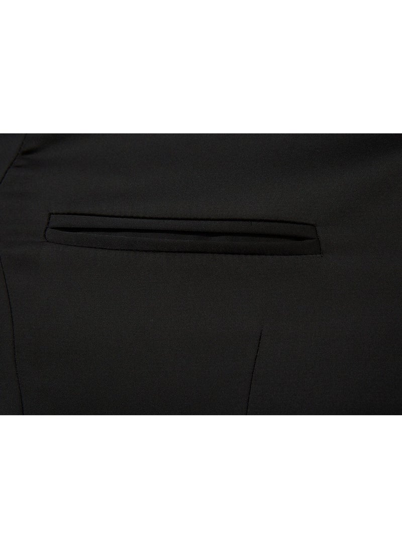 Shougu Black Suit Jacket With Shoulder Pads And Oversized Silhouette - Image 4