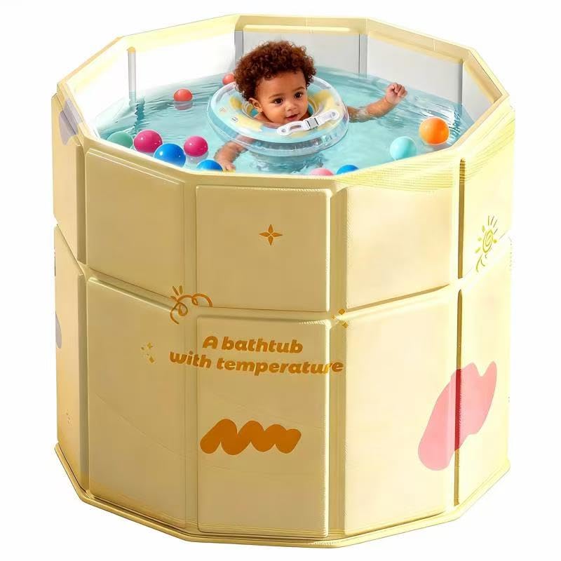 COBOPANDA Portable Bathtub for Kids 27.5"x31.5" Collapsible Cold Plunge Bathtub Foldable No Installation Ice Bath Tub for Shower Stall, Bathroom Hot SPA Soaking Standing Tub - Image 1