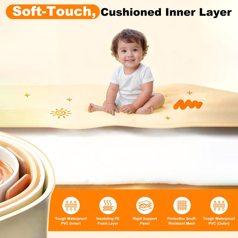 COBOPANDA Portable Bathtub for Kids 27.5"x31.5" Collapsible Cold Plunge Bathtub Foldable No Installation Ice Bath Tub for Shower Stall, Bathroom Hot SPA Soaking Standing Tub - Image 5