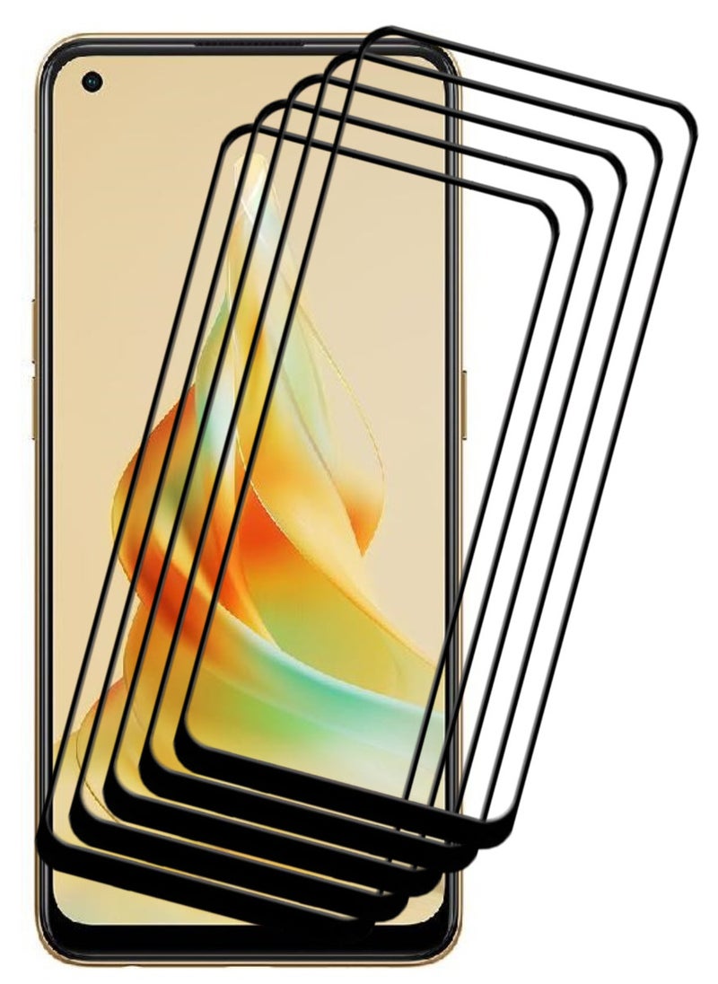 ACLIX 5 Pieces Antistatic ESD Dustproof Premium Quality High Definition Tempered Glass Screen Protector Designed For Oppo Reno8 T - Image 1