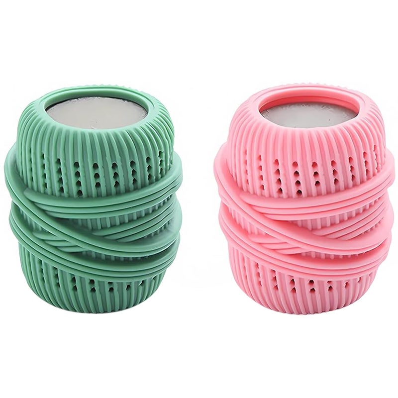 Styxon Reusable Laundry Ball Reusable Laundry Dryer Balls Stain Removal AntiTangle Saves Drying Time Soften and Fluff Laundry Reduces Wrinkles Pack2 Multicolor - Image 1