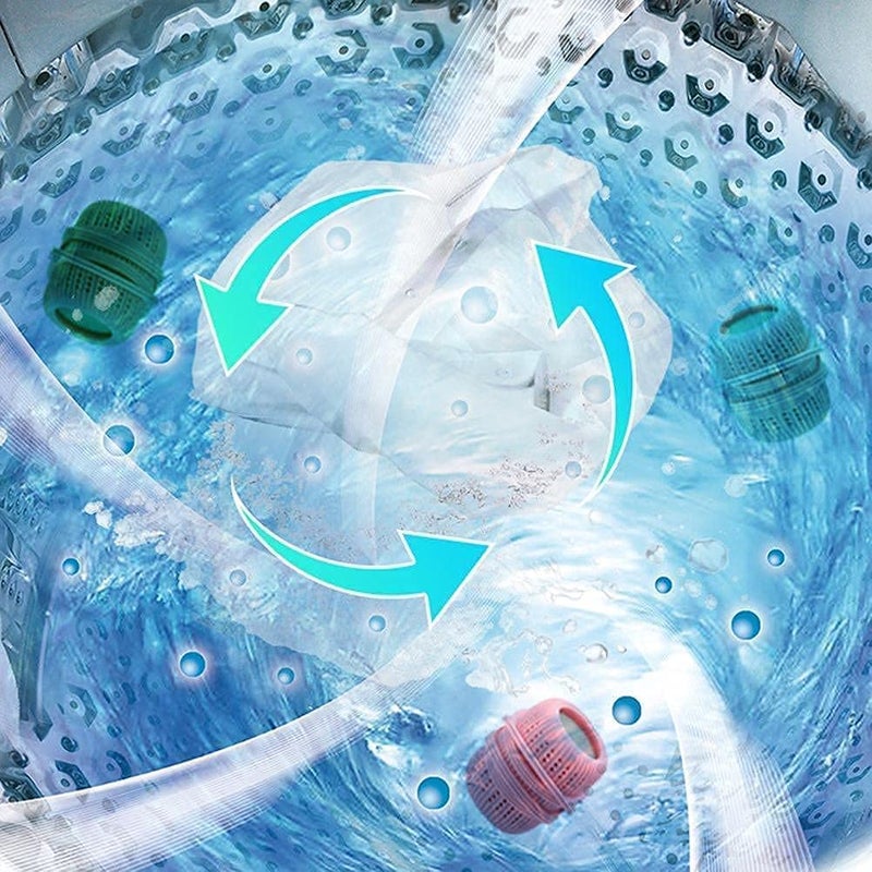 Styxon Reusable Laundry Ball Reusable Laundry Dryer Balls Stain Removal AntiTangle Saves Drying Time Soften and Fluff Laundry Reduces Wrinkles Pack2 Multicolor - Image 3