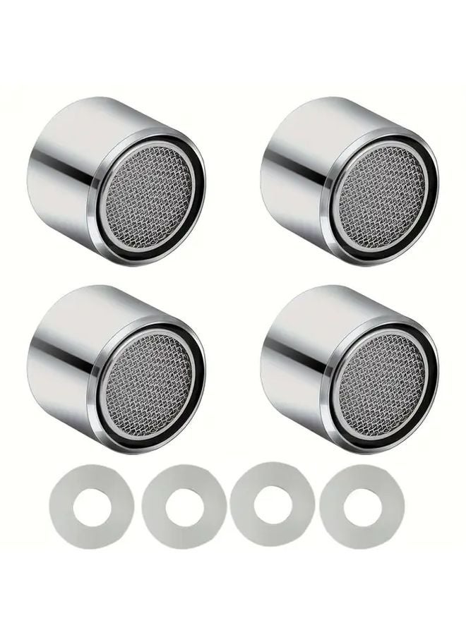 4 Pack Chrome Faucet Aerator With Seal Rings For Bathroom Kitchen Sink - Image 2