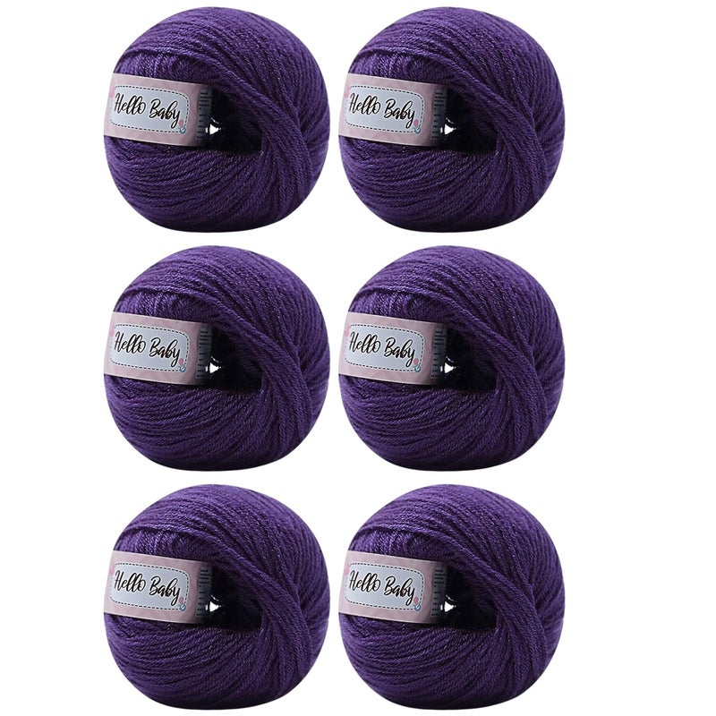 Vardhman Knitting Yarn Vardhman Knitting Yarn Hello Baby Wool For Knitting Kids Crochet Yarn Wool For Hand Knitting Art Craft Knitting Wool Yarn For Sweater Scarves Hats And Dresses Meadow Violet 150 Gram 