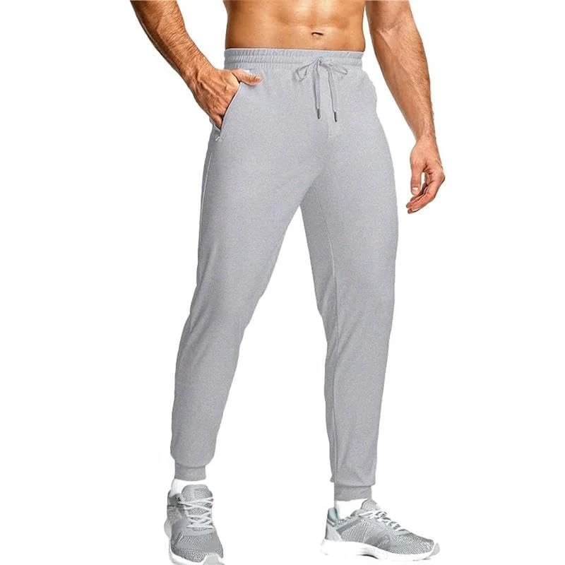 Men's Grey Melange Joggers for Men