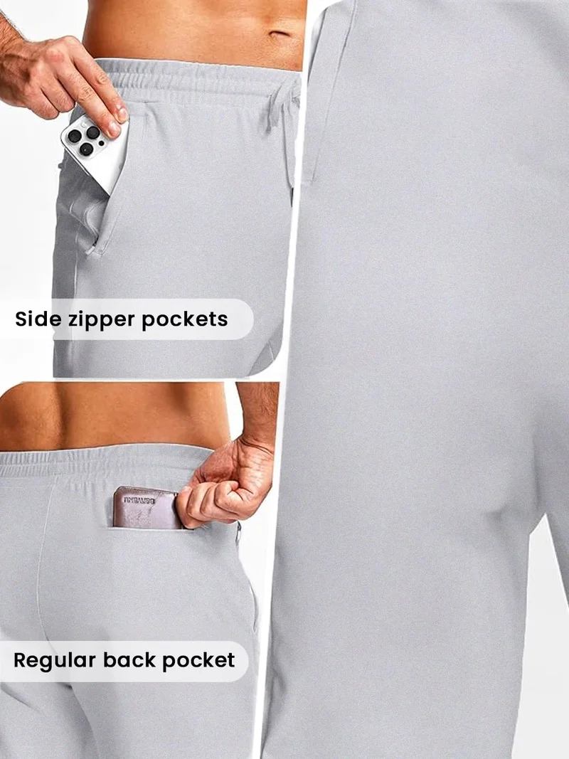 NOBERO  Men's Grey Melange Joggers for Men for Men | Best Price UAE