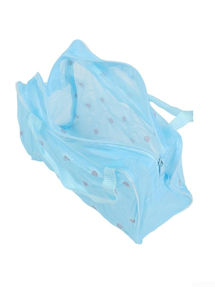 Large Capacity Translucent Water Resistant PVC Floral Makeup Bag Random Color - Image 5
