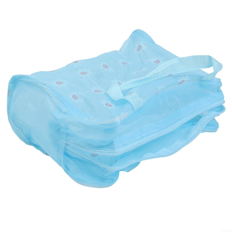 Large Capacity Translucent Water Resistant PVC Floral Makeup Bag Random Color - Image 4