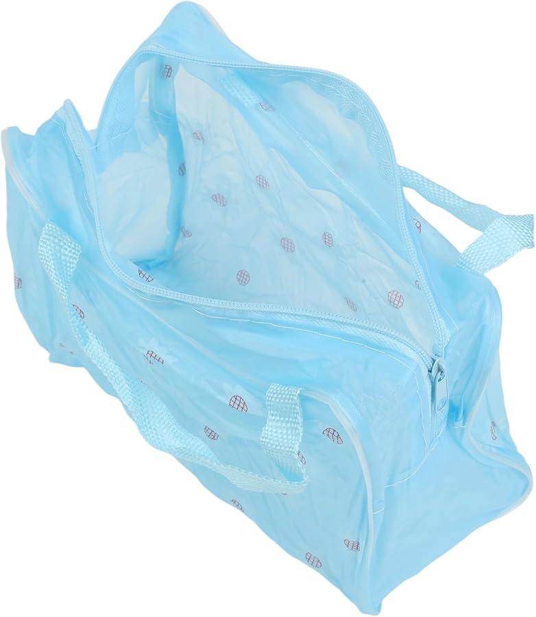 Large Capacity Translucent Water Resistant PVC Floral Makeup Bag Random Color - Image 1
