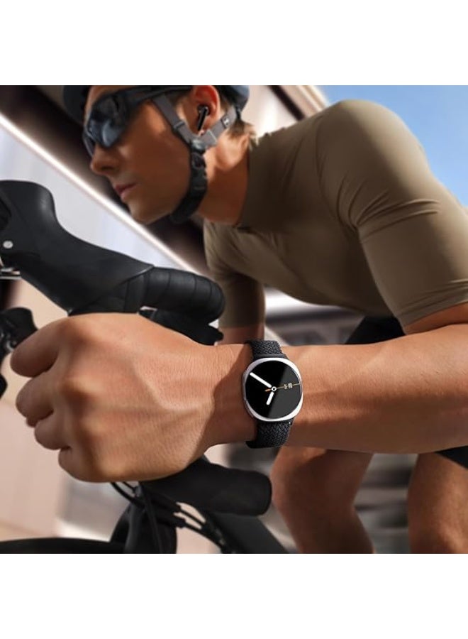 أربطة مضفرة مرنة متوافقة مع ساعة سامسونج جالاكسي واتش 8 مقاس 40 مم 44 مم/ساعة جالاكسي واتش 8 كلاسيك 46 مم، حزام معصم رياضي مرن من النايلون لساعة جالاكسي واتش 8 2025 للنساء والرجال - Image 2