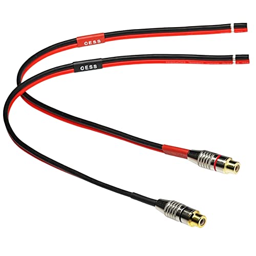 CNCESS CESS-063-1f Silicone Speaker Wire 14 AWG with Phono RCA Female Jack, 2 Channels (1 Foot) - Image 2