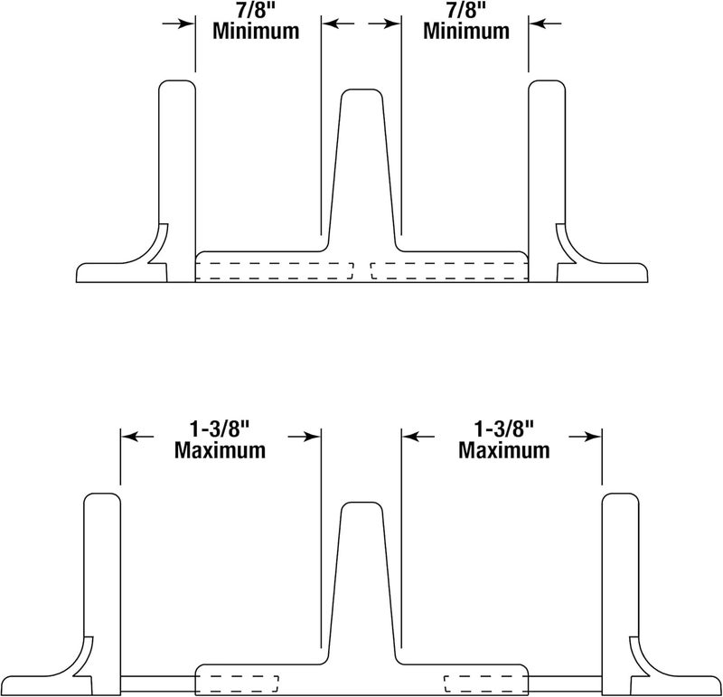 PRIMELINE N 7316 Closet Door Adjustable Guide, 1 In. High (2 Pack) - Image 3