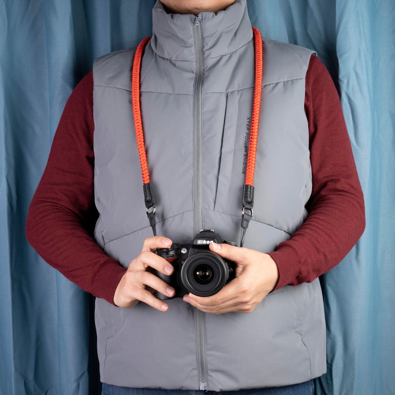 VKO Camera Strap,Quick Release Camera Shoulder Strap,Paracord Woven Portable Camera Neck Strap, for SLR DSLR Digital Mirrorless Camera(Red) - Image 2