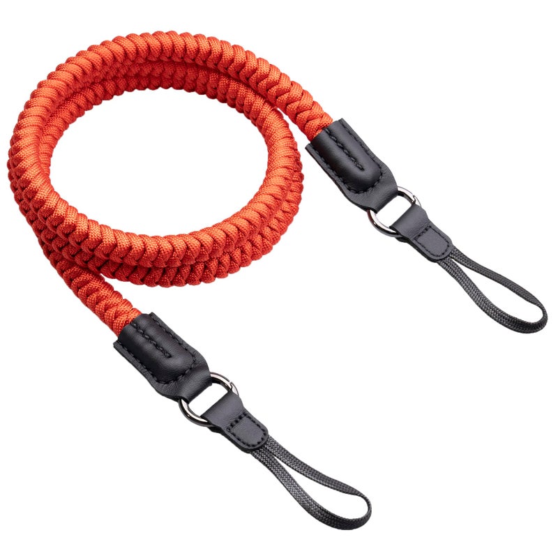 VKO Camera Strap,Quick Release Camera Shoulder Strap,Paracord Woven Portable Camera Neck Strap, for SLR DSLR Digital Mirrorless Camera(Red) - Image 1