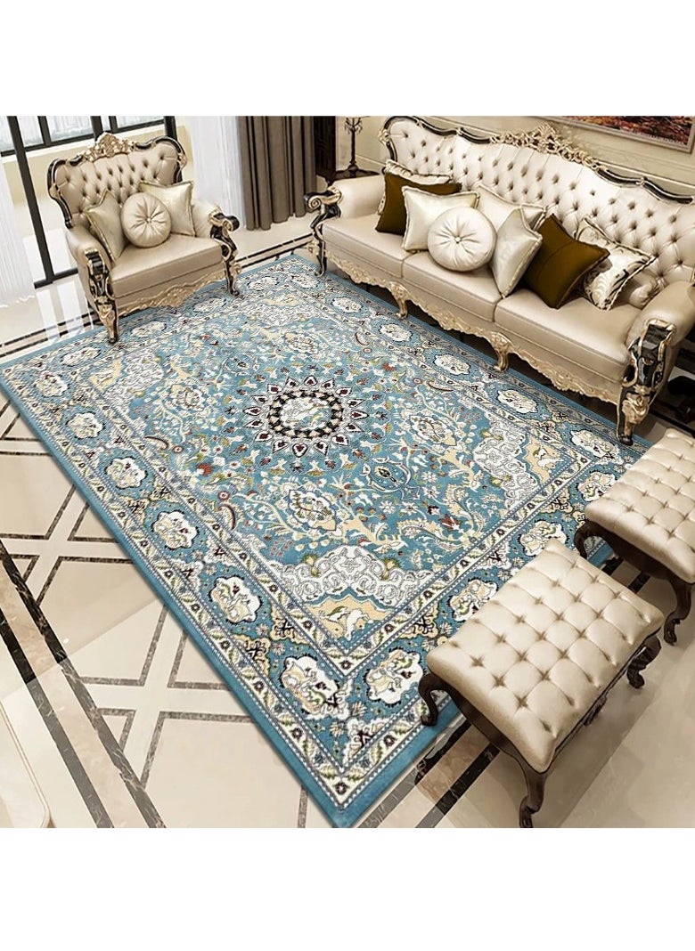 KYD Velvet Area Rug Minimalist Thickened Washable Large Carpet Soft Cartoon Style Anti-slip Big Rugs for Living Room Bedroom 160*230cm  - Image 1
