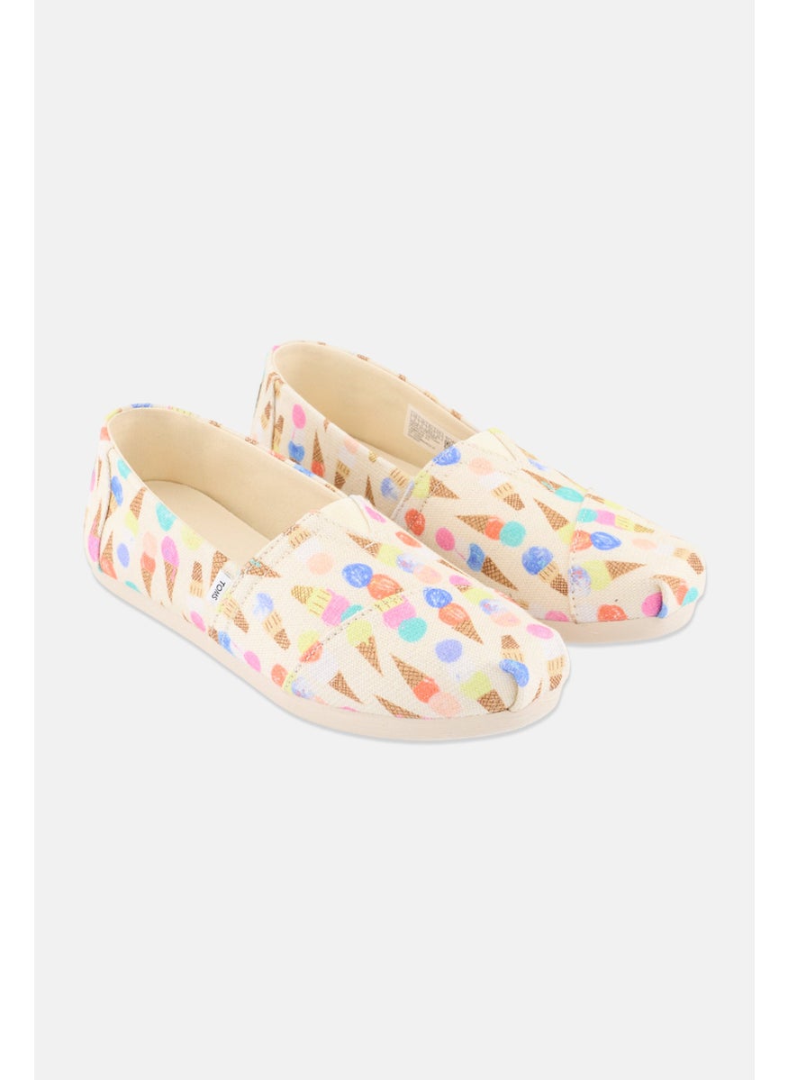 TOMS Women Cones Print Slip On Casual Shoes, Beige Combo  - Image 1