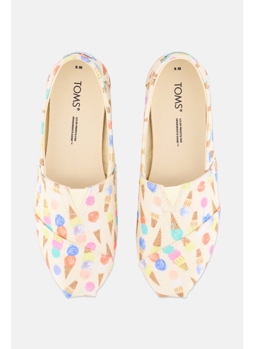 TOMS Women Cones Print Slip On Casual Shoes, Beige Combo  - Image 4