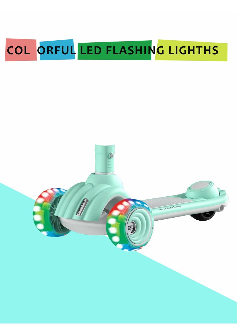 Portable Scooter for Kids ages 3+ Years, LED Flashing Lights, Music, Adjustable Height, Holds Upto 50Kg  - Image 5