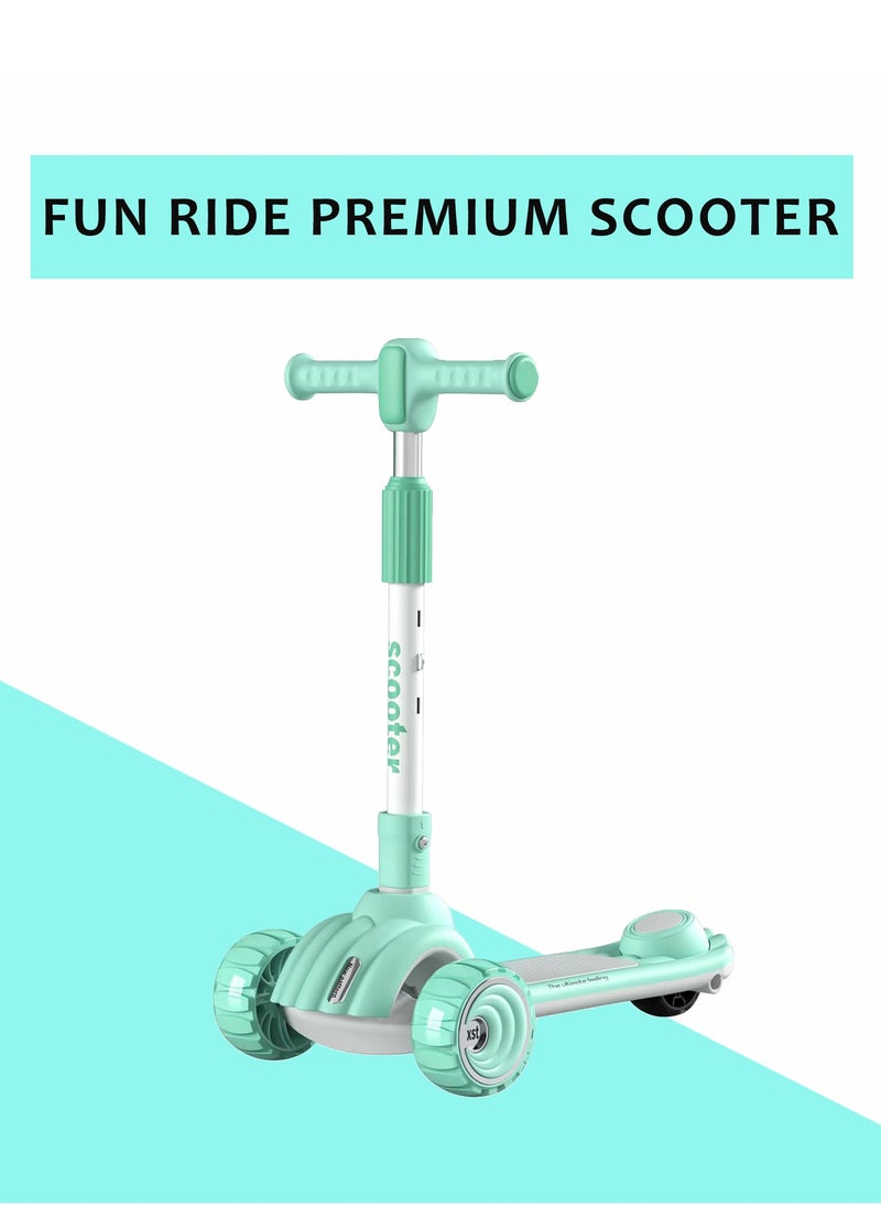 Portable Scooter for Kids ages 3+ Years, LED Flashing Lights, Music, Adjustable Height, Holds Upto 50Kg  - Image 4
