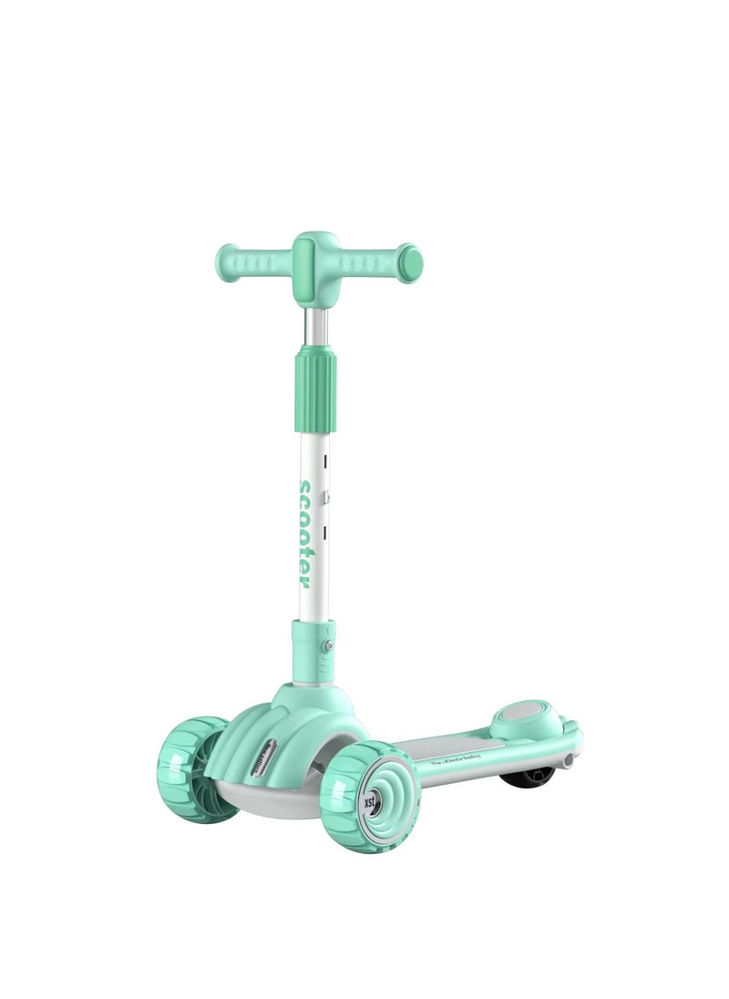 Portable Scooter for Kids ages 3+ Years, LED Flashing Lights, Music, Adjustable Height, Holds Upto 50Kg  - Image 1