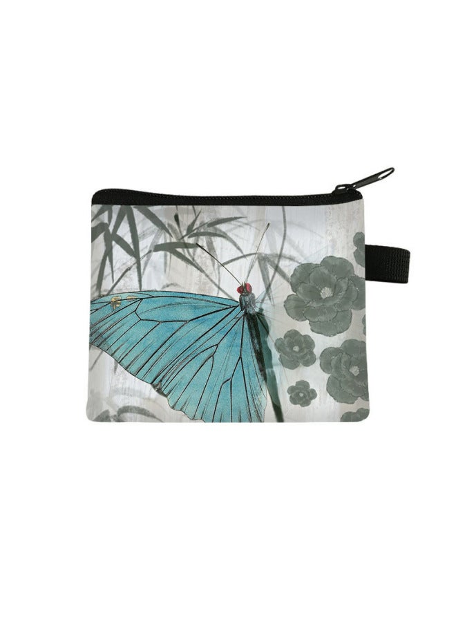 New Butterfly Coin Purse For Children, Cute Mini Printed Wallet For Women, High-end Large-capacity Storage Pouch