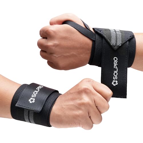 Solpro Savage Weight Lifting Wrist Support | Advanced Wrist Support for Powerlifting & Strength Training (Black/Grey) - Image 1