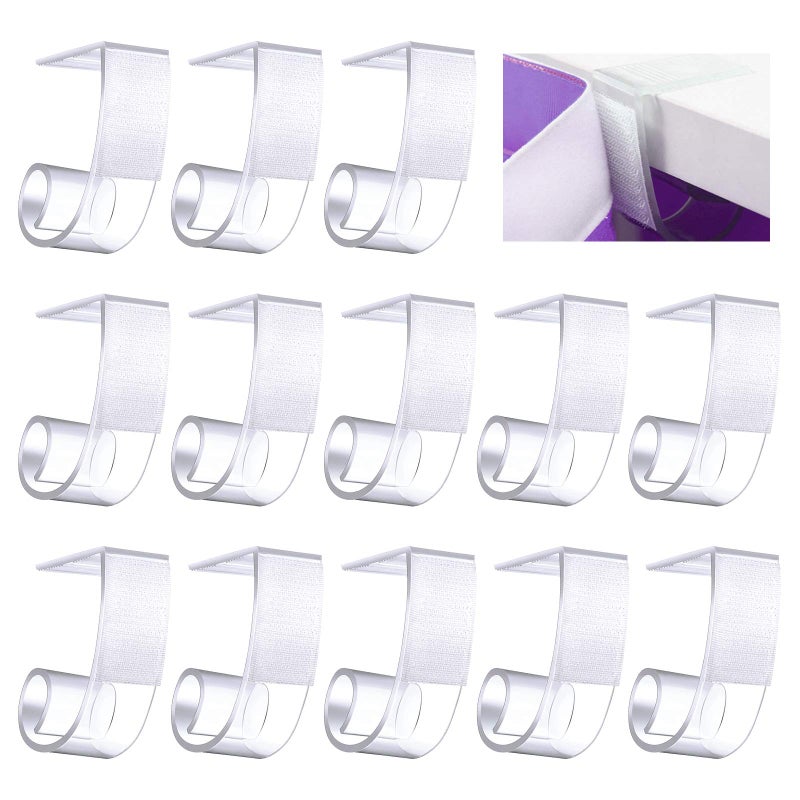 Swpeet 30Pcs Snail Type Table Skirting Clips SMC Model Tablecloth Clips for Table 1 3/5 to 1 4/5 Inches Table with Hook and Loop for Meeting Party Indoor Outdoor Events - Image 1