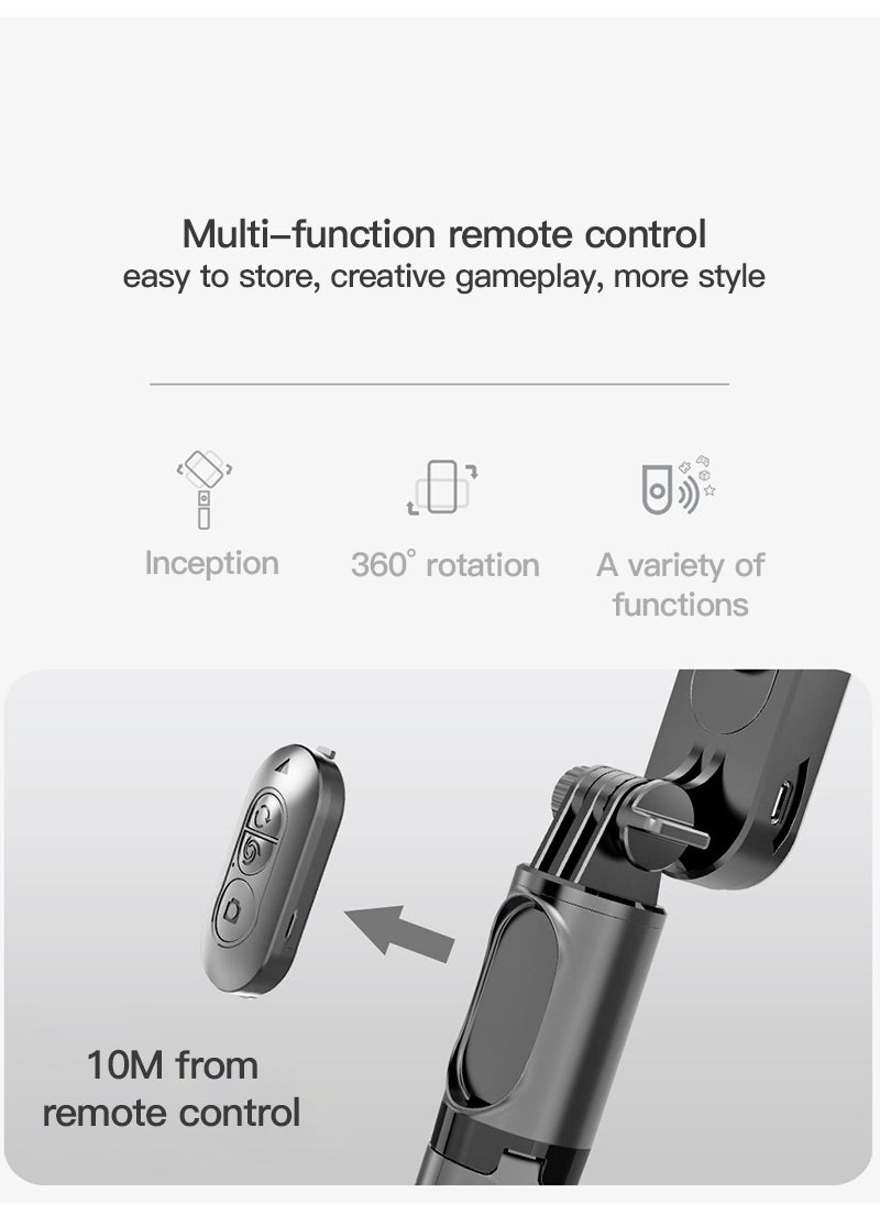Sharpdo - Smartphone Handheld Gimbal With Fill Light, Anti-shaked Three-axis Stabilizer, Selfie Stick For Vlog Recording - Image 1