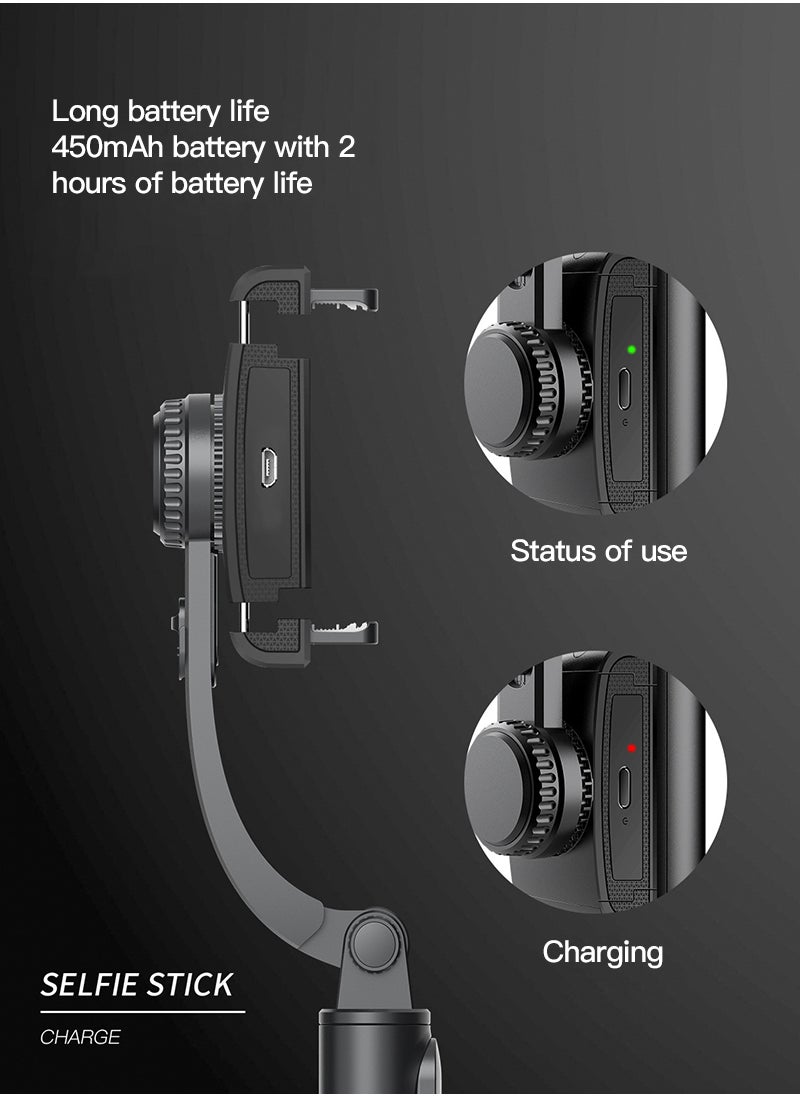 Sharpdo - Smartphone Handheld Gimbal With Fill Light, Anti-shaked Three-axis Stabilizer, Selfie Stick For Vlog Recording - Image 1