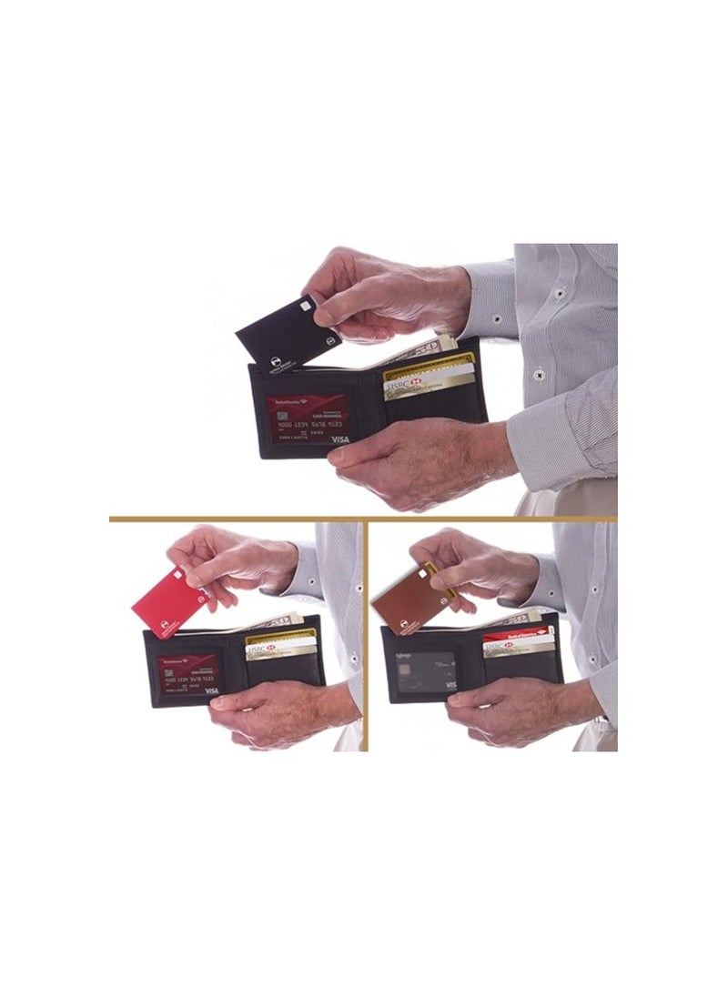 ألباين ريفرز أكمام حجب RFID - عبوة من 18 قطعة لحماية سرقة الهوية | 14 حافظة لبطاقات الائتمان + 4 واقيات لجواز السفر | نحيف للغاية ومتين ومقاوم للماء  - Image 3