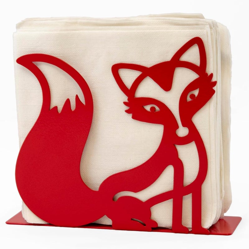 Mango Steam Tabletop NapkinTissue  Letter Holder for Home Kitchen Restaurants Fox Red - Image 4