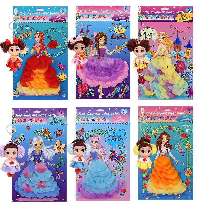 Diy Petal Stickers Handmade Combination Stickers Kindergarten Handmade Children'S Jigsaw Puzzle, - Image 1