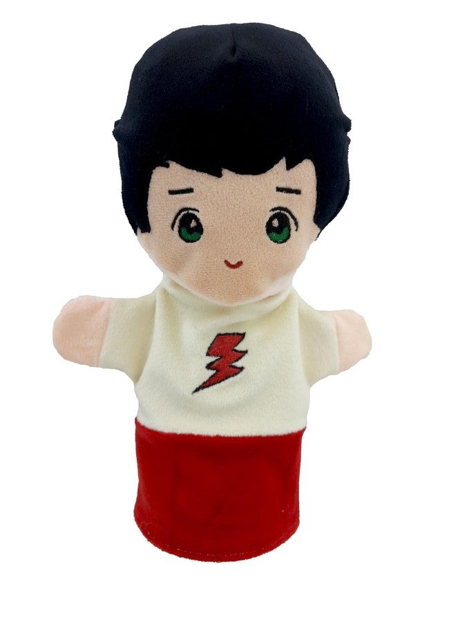 Elfactory Boy (Peach) Family Hand Puppets for Kids - Educational Storytelling Interactive Plush Hand Puppet Set for Learning (10 inch) New Edition (Peach Boy) - Image 1