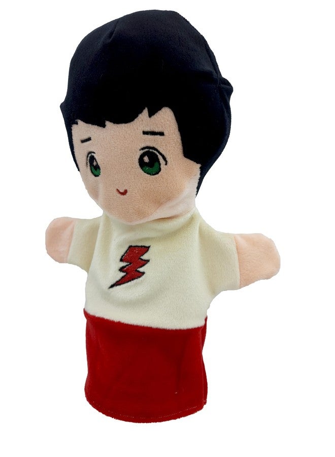 Elfactory Boy (Peach) Family Hand Puppets for Kids - Educational Storytelling Interactive Plush Hand Puppet Set for Learning (10 inch) New Edition (Peach Boy) - Image 2
