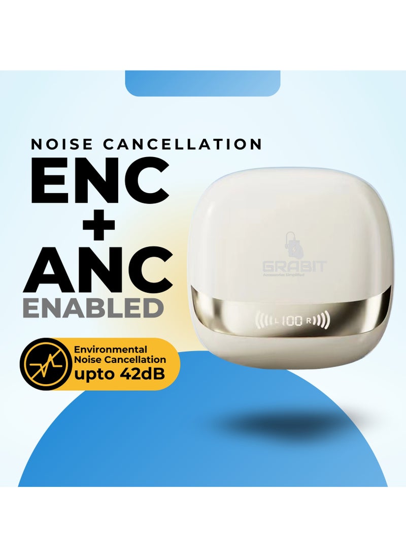 GTUNES-HARMONY True Wireless Earbuds – 42dB ANC, Quad-Mic, 6H Playtime, Premium Sound, Fast Charging