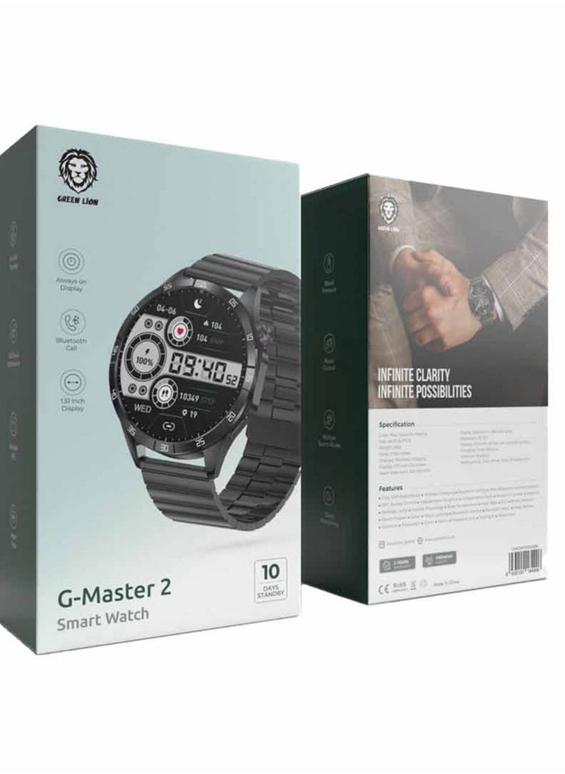 GreenLion Green Lion G-Master 2 Smart Watch, Wireless Charging, Multiple NFC, Always on Display, Vibration Support, Up to 2.5 Hours Working Time, Bluetooth 5.0 - Black  - Image 2