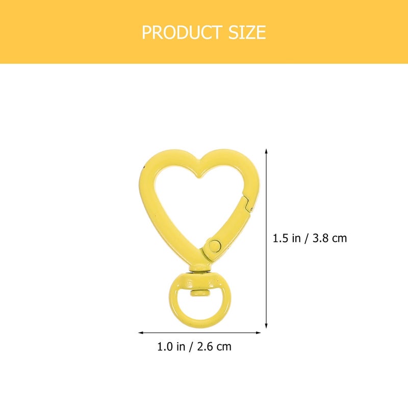 10pcs Heart Clasps Keychain Hooks for DIY Jewelry Making Craft Accessories Valentine Gifts - Image 3