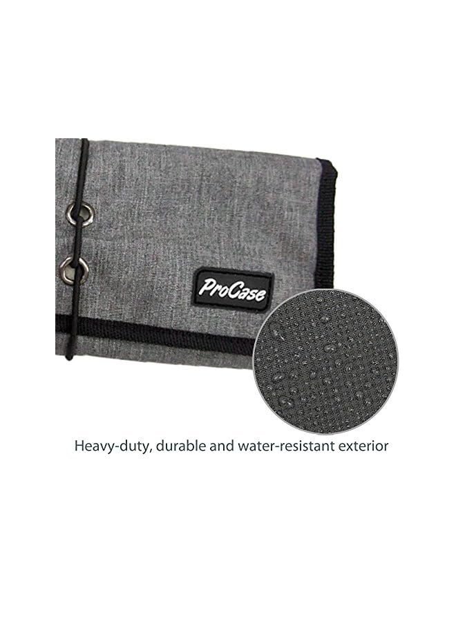 Procases Electronics Accessories Organizer Bag, Universal Electronic Travel Gadgets Carrying Case Pouch for Charger USB Cables SD Memory Cards Earphone Flash Hard Drive -Grey - Image 5