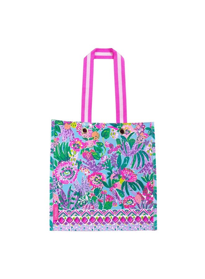 Lilly Pulitzer Lilly Pulitzer Market Shopper Bag, Reusable Grocery Tote, Shoulder Bag for Produce or Travel, Me and My Zesty  - Image 2