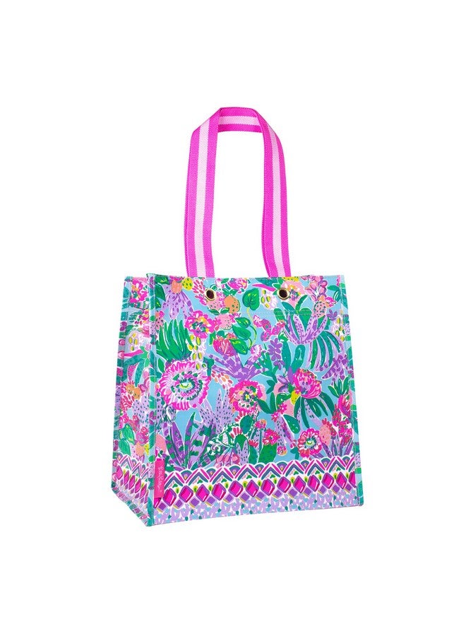 Lilly Pulitzer Lilly Pulitzer Market Shopper Bag, Reusable Grocery Tote, Shoulder Bag for Produce or Travel, Me and My Zesty  - Image 1
