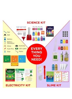 Einstein Box مجموعة هدايا العلوم من آينشتاين بوكس، مجموعة سلايم + مجموعة العلوم + مجموعة الكهرباء | ألعاب للأولاد والبنات من سن 5 و6 و7 و8 و9 و10 سنوات وما فوق  - Image 4