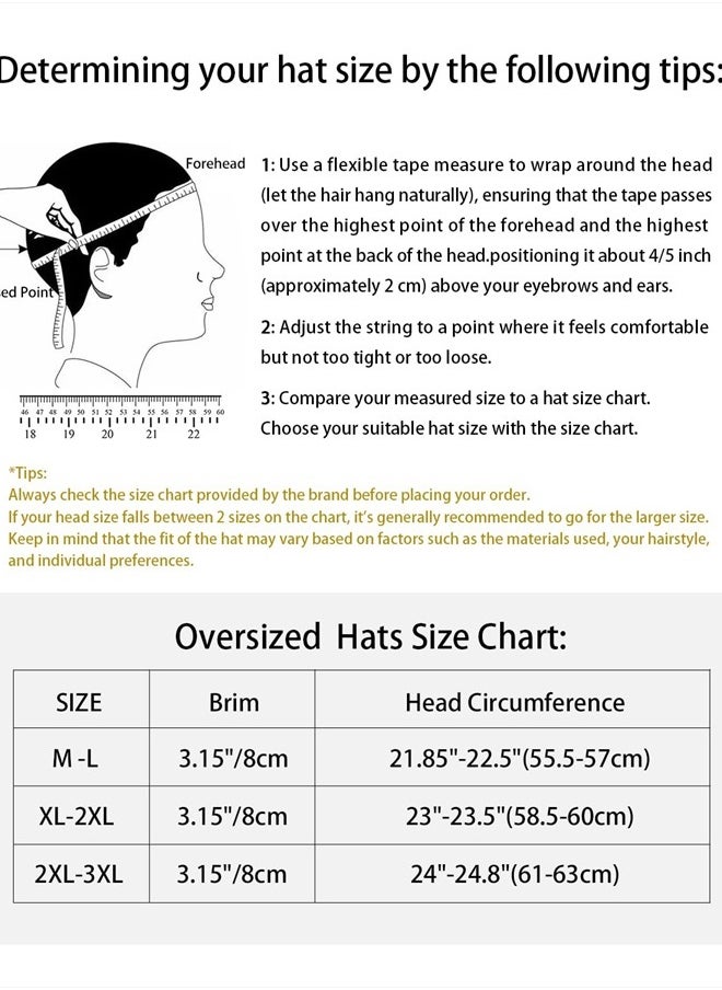 Zylioo Oversize XXL Straw Sun Hats,Wide Brim Panama Hat,Fedora Summer Beach Hat,UPF Straw Hat for Big Heads  - Image 4