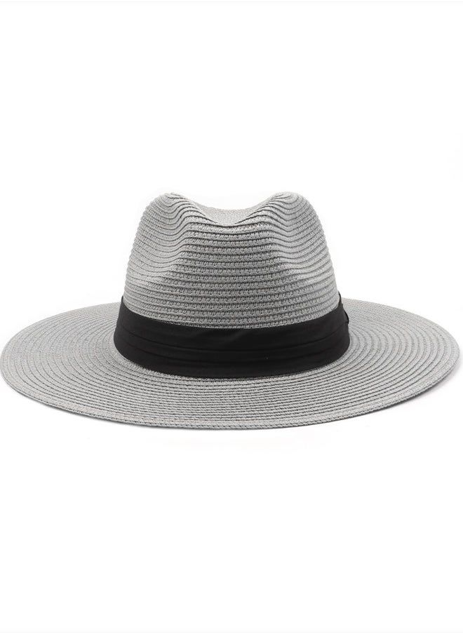 Zylioo Oversize XXL Straw Sun Hats,Wide Brim Panama Hat,Fedora Summer Beach Hat,UPF Straw Hat for Big Heads  - Image 1