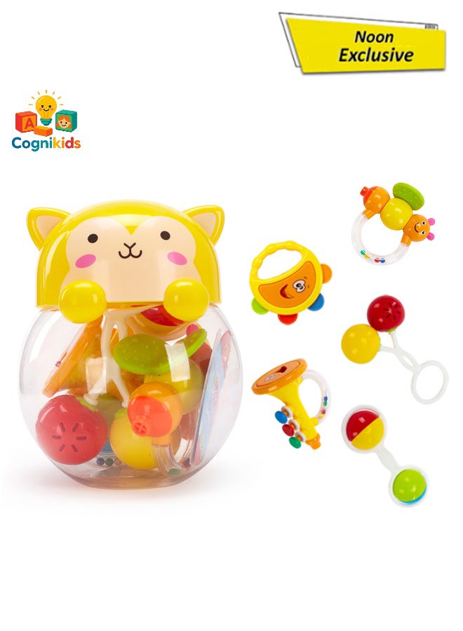 COGNIKIDS 10pcs Colorful Stacking Cups Toy – Early Learning Educational Nesting Blocks with Light & Sound – Bath, Beach & Sorting Play – BPA-Free for Toddlers 10M+ - Image 1