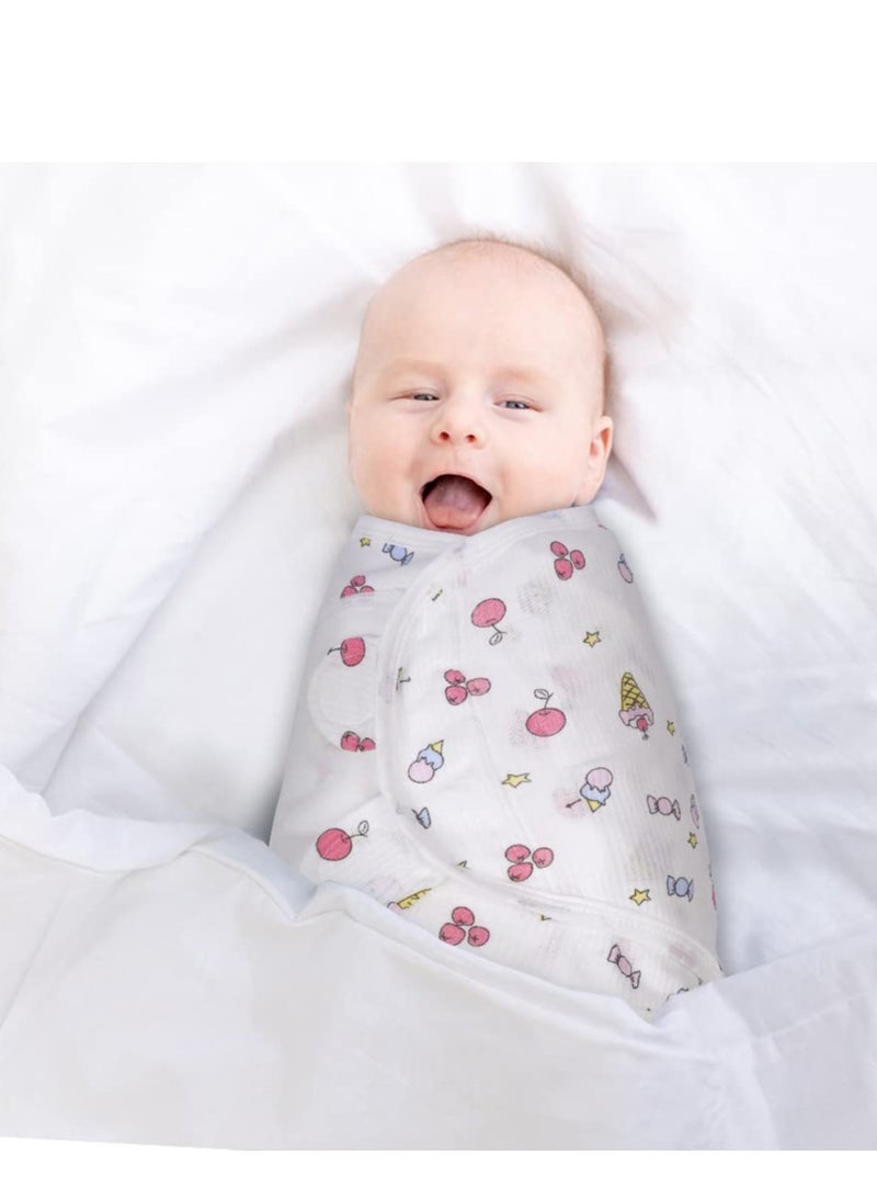 Excefore Baby Swaddle Wraps, 2 Pcs Baby Wraps, Breathable Organic Cotton Fabric, Adjustable Infant Newborn Swaddle Sack for Boy and Girl - Image 5