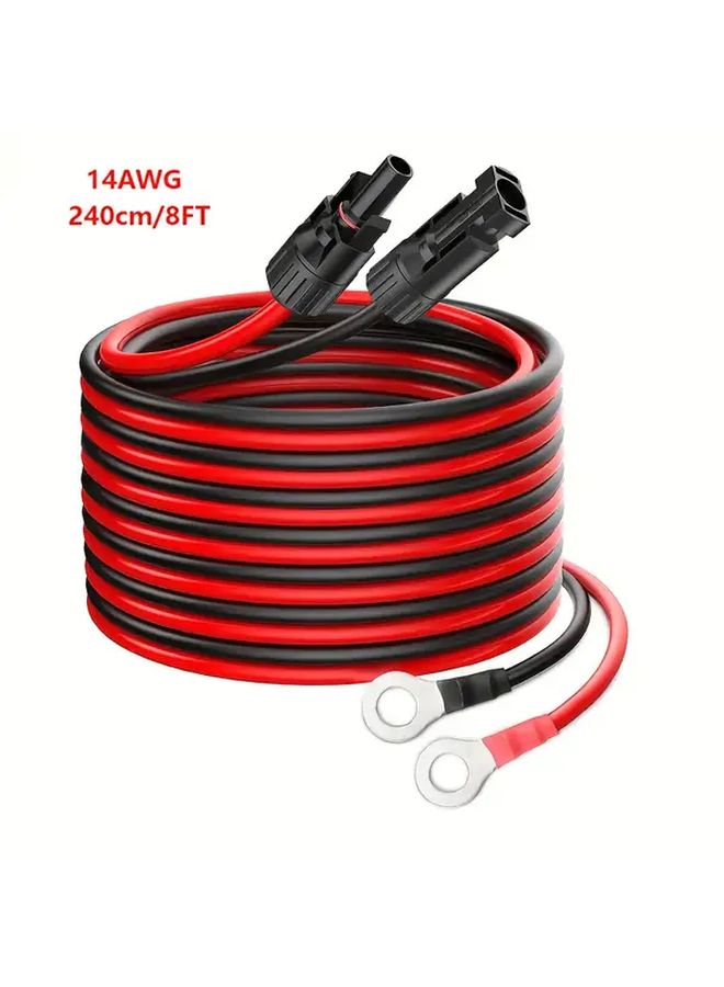 14 AWG RV تمديد كابل طقم 14 MC4 2o 13ft كابل موصل لوحة مرن ومتين مع قابس سهل الإدخال للاستخدام الخارجي والتخييم وملحقات المركبات - Image 5