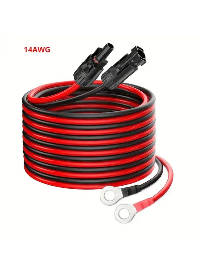 14 AWG RV تمديد كابل طقم 14 MC4 2o 13ft كابل موصل لوحة مرن ومتين مع قابس سهل الإدخال للاستخدام الخارجي والتخييم وملحقات المركبات - Image 1