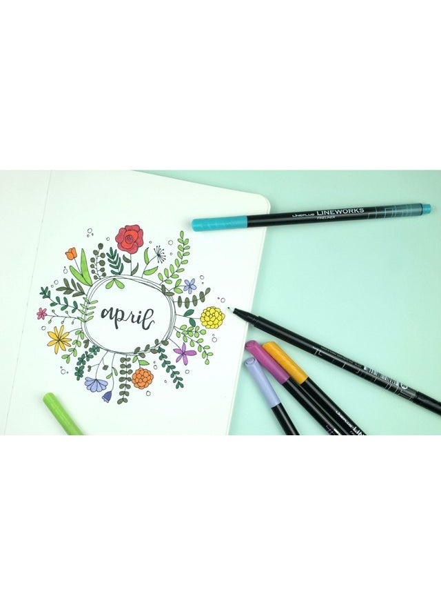 lineplus Lineworks Fineliner Pastel Colors  - Image 2