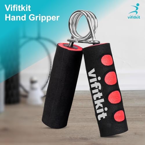 Vifitkit VFK by Xtrim Hand Grip Strengthener with Foam Handle, V-Shape Hand Gripper for Men, Hand Gripper for Women, Finger Gripper for Gym Workout, Hand Exercise Equipment (Black) - Image 2